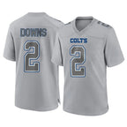 Choea IN.Colts #2 Josh Downs Player Gray Atmosphere Fashion Home Game Stitched Jerseys