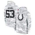 Choea IN.Colts #53 CJ Allen Player Arctic Camo Salute to Service Hoodies Limited Game Stitched Jerseys