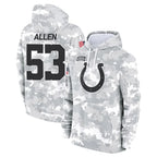 Choea IN.Colts #53 CJ Allen Player Arctic Camo Salute to Service Hoodies Limited Game Stitched Jerseys
