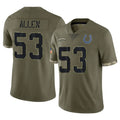 Choea IN.Colts #53 CJ Allen Player Olive Salute To Service Limited Stitched Jerseys