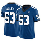 Choea IN.Colts #53 CJ Allen Player Royal Limited Indiana Nights Alternate Vapor F.U.S.E. Home Game Stitched Jerseys