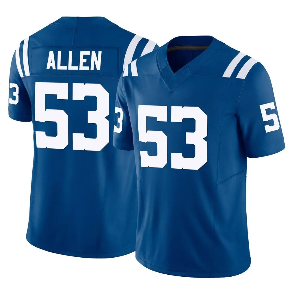 Choea IN.Colts #53 CJ Allen Player Royal Limited Vapor F.U.S.E. Home Game Stitched Jerseys