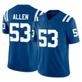 Choea IN.Colts #53 CJ Allen Player Royal Limited Vapor F.U.S.E. Home Game Stitched Jerseys