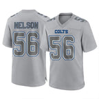 Choea IN.Colts #56 Quenton Nelson Player Gray Atmosphere Fashion Home Game Stitched Jerseys