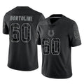 Choea IN.Colts #60 Tanor Bortolini Player Black Reflective Limited Game Stitched Jerseys