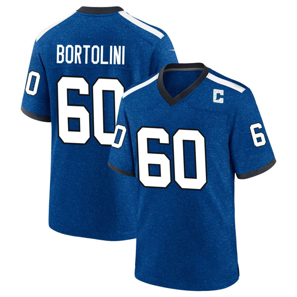 Choea IN.Colts #60 Tanor Bortolini Player Royal Alternate Indiana Nights Home Game Stitched Jerseys