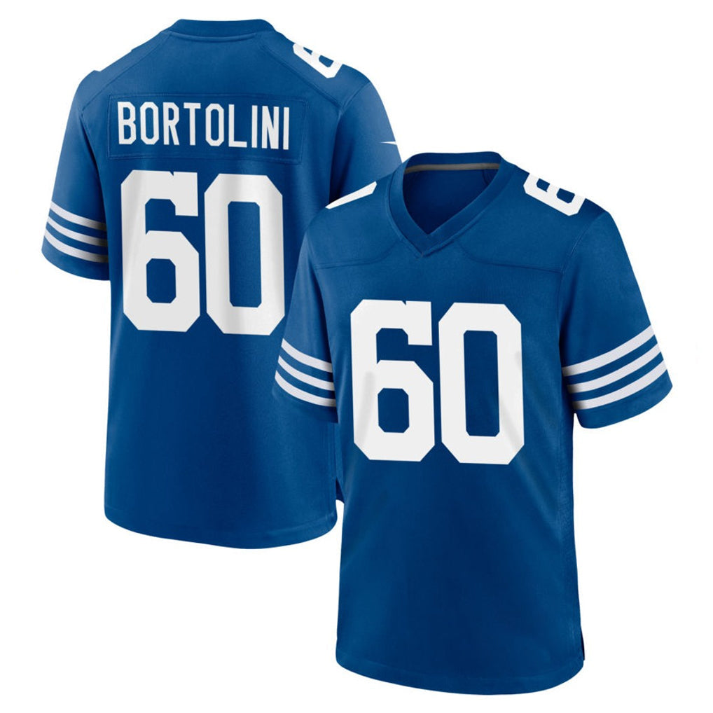 Choea IN.Colts #60 Tanor Bortolini Player Royal Limited Home Game Stitched Jerseys