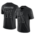 Choea IN.Colts #71 Matt Goncalves Player Black Reflective Limited Game Stitched Jerseys