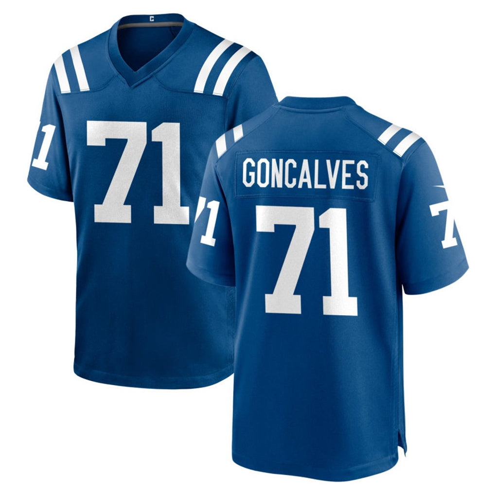 Choea IN.Colts #71 Matt Goncalves Player Royal Home Game Stitched Jerseys