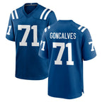 Choea IN.Colts #71 Matt Goncalves Player Royal Home Game Stitched Jerseys