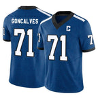 Choea IN.Colts #71 Matt Goncalves Player Royal Limited Indiana Nights Alternate Vapor F.U.S.E. Home Game Stitched Jerseys