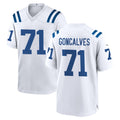 Choea IN.Colts #71 Matt Goncalves Player White Home Game Stitched Jerseys