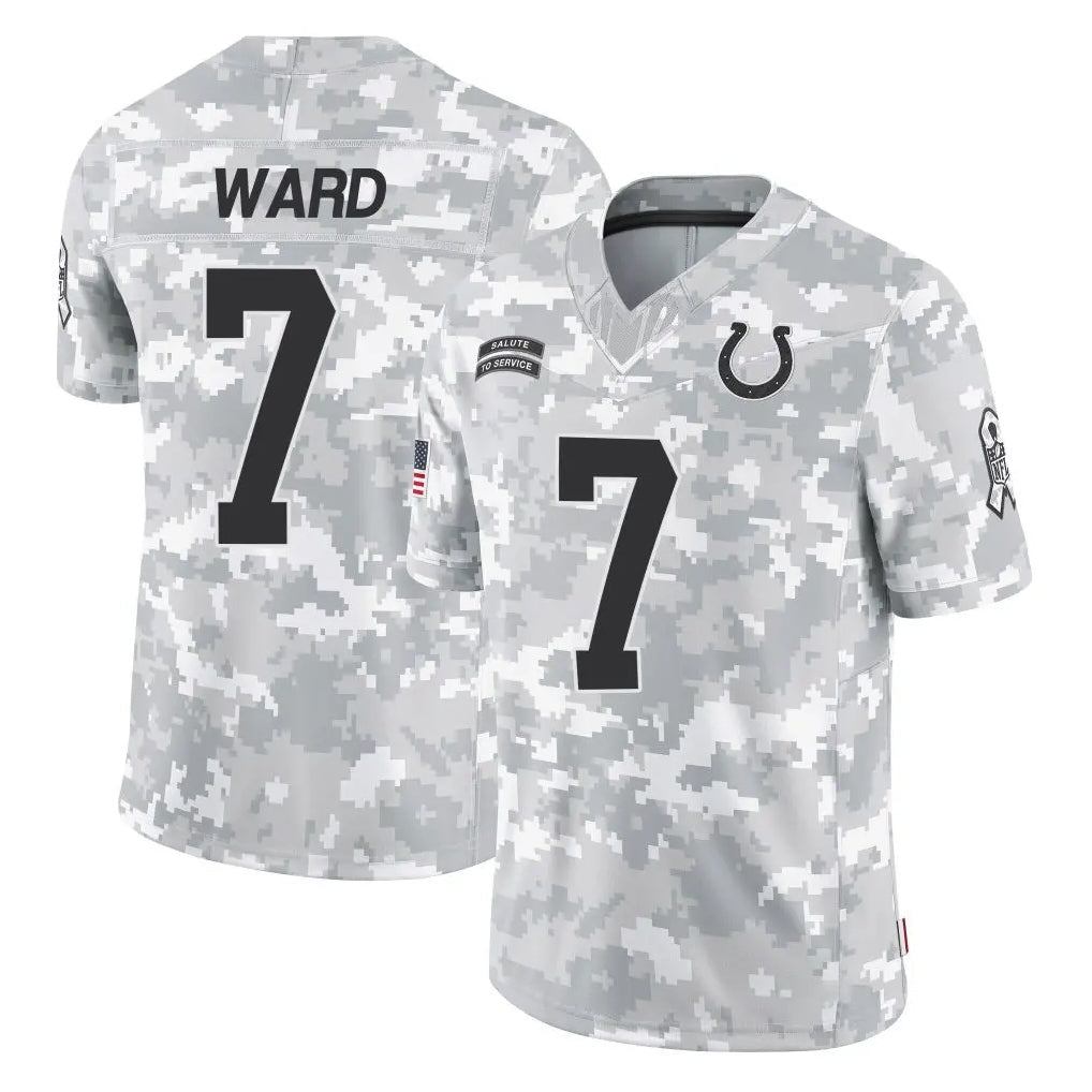 Choea IN.Colts #7 Charvarius Ward Sr. Player Arctic Camo Salute To Service Limited Game Stitched Jerseys