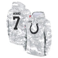 Choea IN.Colts #7 Charvarius Ward Sr. Player Arctic Camo Salute to Service Hoodies Limited Game Stitched Jerseys