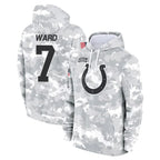 Choea IN.Colts #7 Charvarius Ward Sr. Player Arctic Camo Salute to Service Hoodies Limited Game Stitched Jerseys