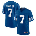 Choea IN.Colts #7 Charvarius Ward Sr. Player Royal Limited Home Game Stitched Jerseys