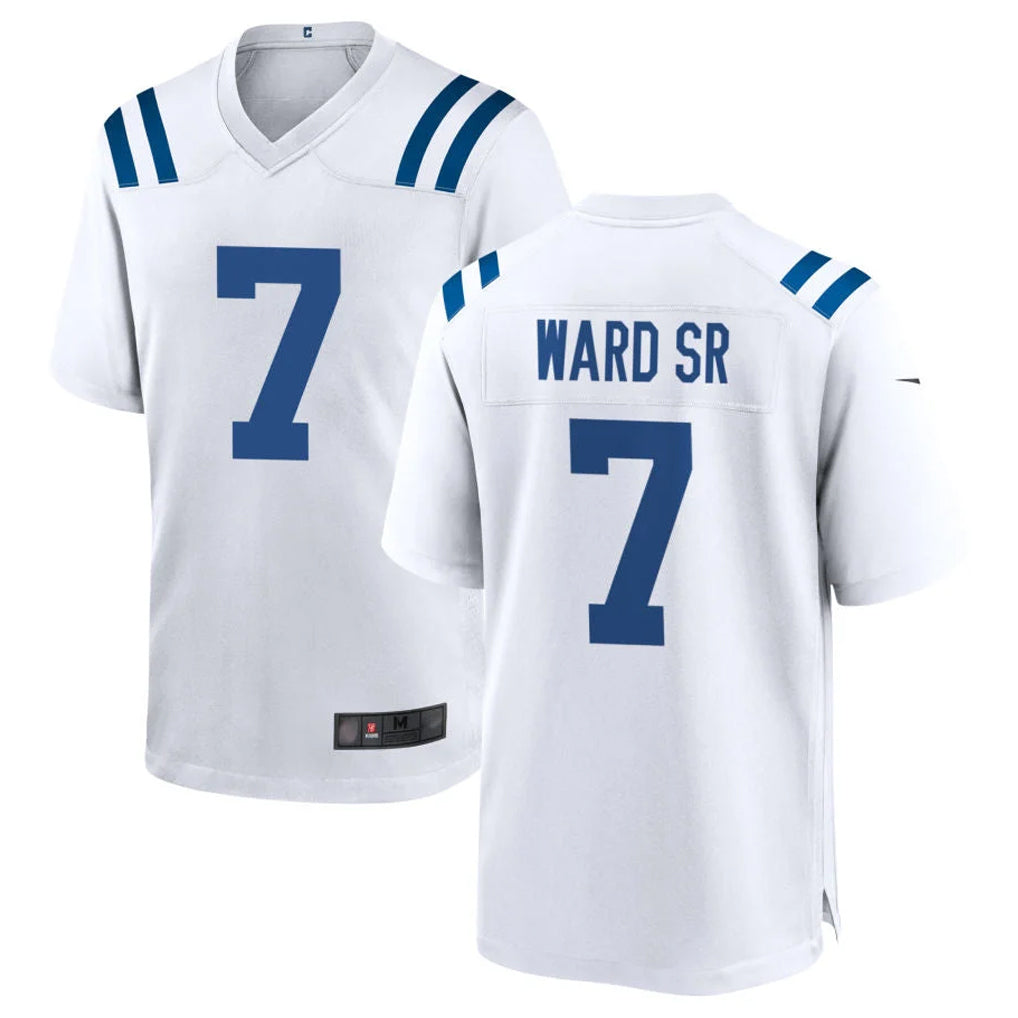 Choea IN.Colts #7 Charvarius Ward Sr. Player White Home Game Stitched Jerseys