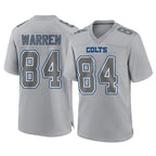 Choea IN.Colts #84 Tyler Warren Player Gray Atmosphere Fashion Home Game Stitched Jerseys