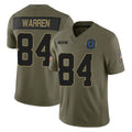 Choea IN.Colts #84 Tyler Warren Player Salute To Service Limited Olive Stitched Jersey
