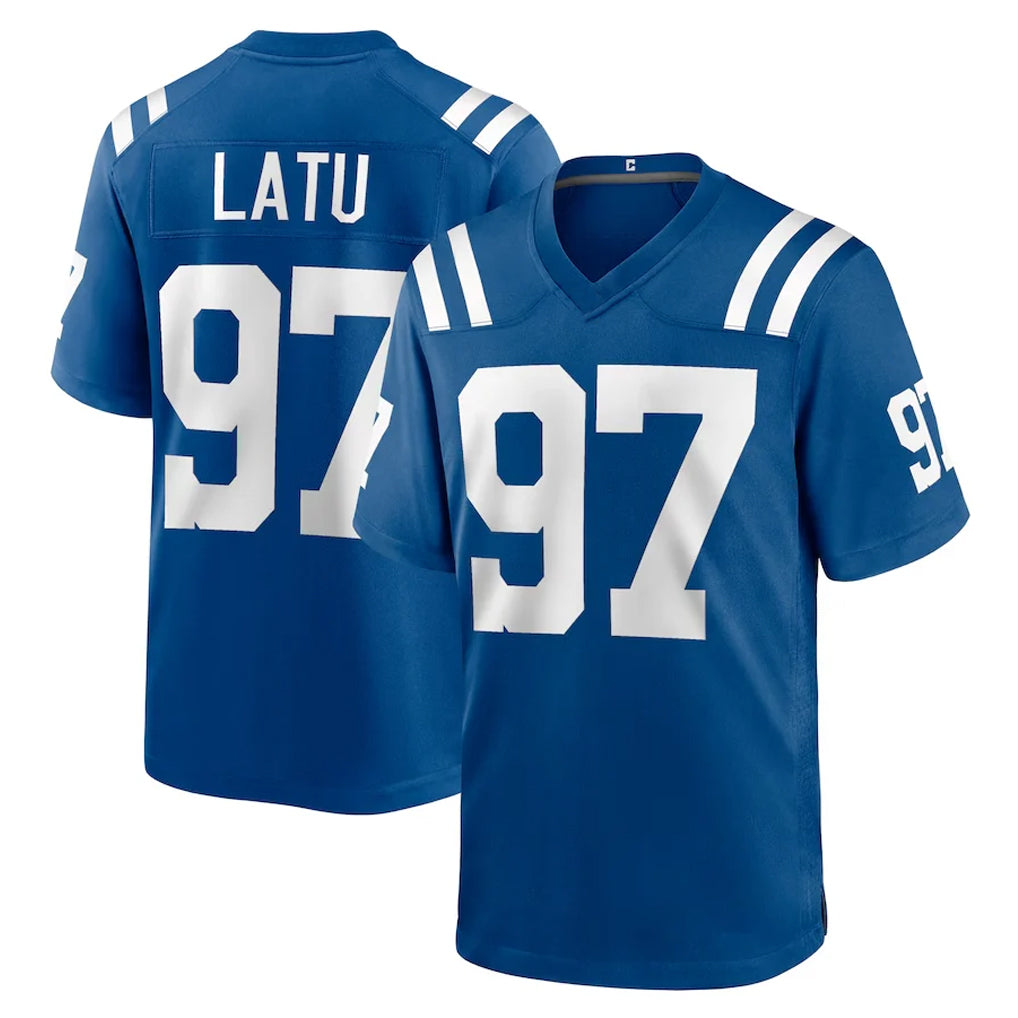 Choea IN.Colts #97 Laiatu Latu Player Royal Home Game Stitched Jerseys