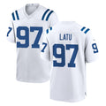 Choea IN.Colts #97 Laiatu Latu Player White Home Game Stitched Jerseys