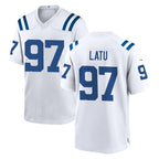 Choea IN.Colts #97 Laiatu Latu Player White Home Game Stitched Jerseys