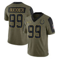 Choea IN.Colts #99 DeForest Buckner Player Olive Salute To Service Limited Game Stitched Jerseys