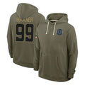 Choea IN.Colts #99 DeForest Buckner Player Olive Salute to Service Pullover Hoodies Limited Stitched Jerseys