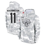Choea J.Jaguars #11 Parker Washington Player Arctic Camo Salute to Service Hoodies Limited Game Stitched Jerseys