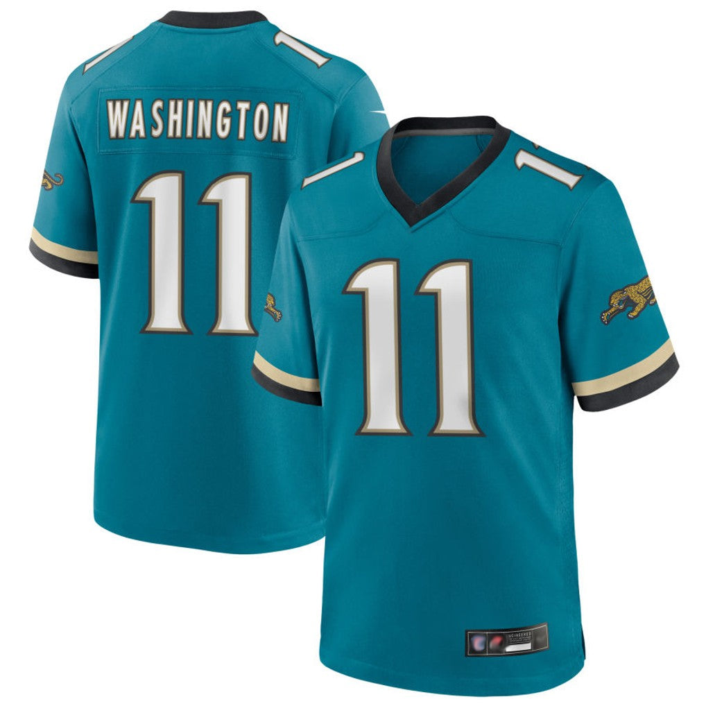 Choea J.Jaguars #11 Parker Washington Player Legend Teal Game Stitched Jerseys