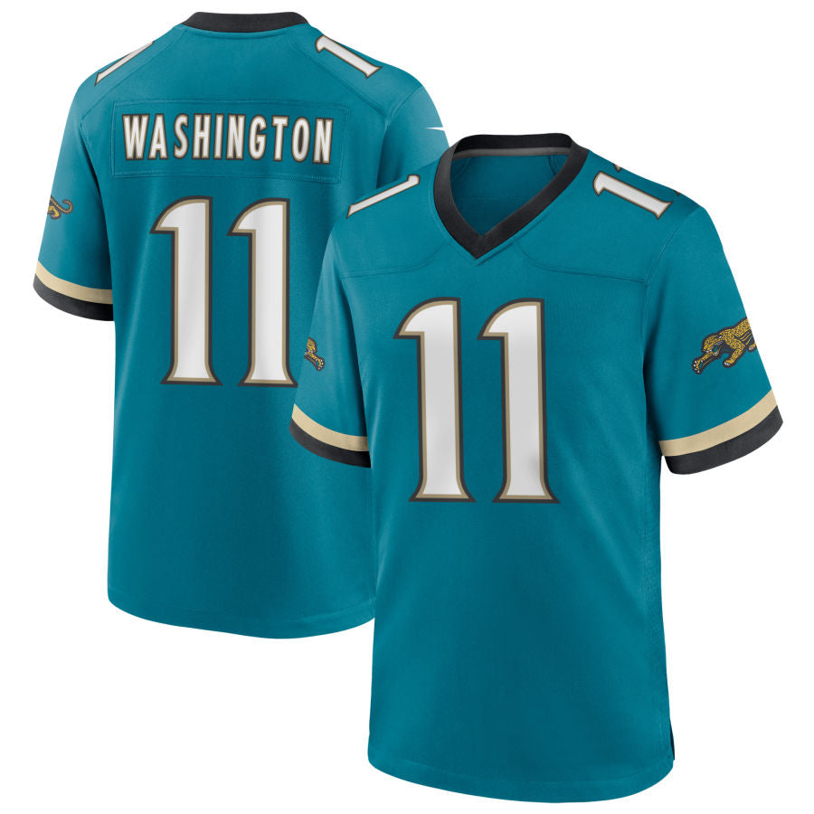 Choea J.Jaguars #11 Parker Washington Player Teal Prowler Throwback Stitched Jerseys