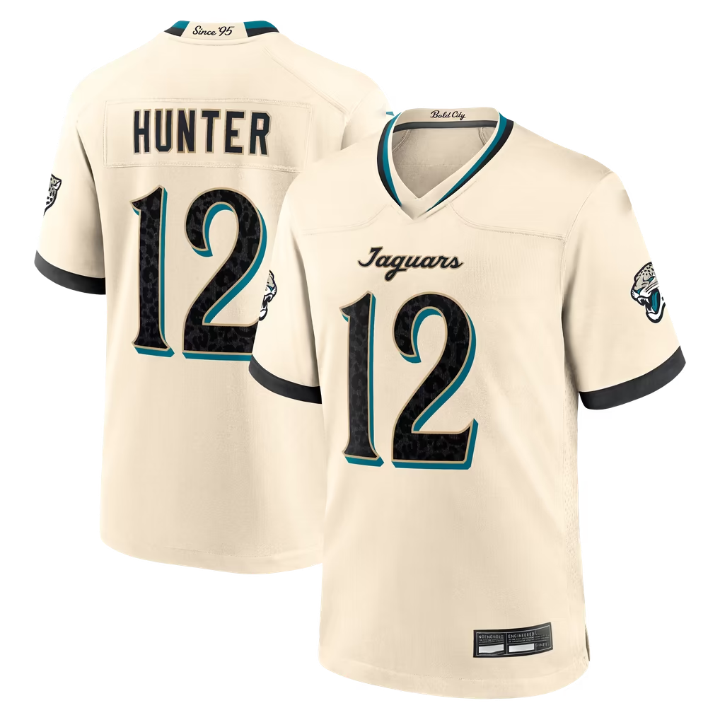 Choea J.Jaguars #12 Travis Hunter Natural 2026 Rivalries Collection Game Stitched Jerseys