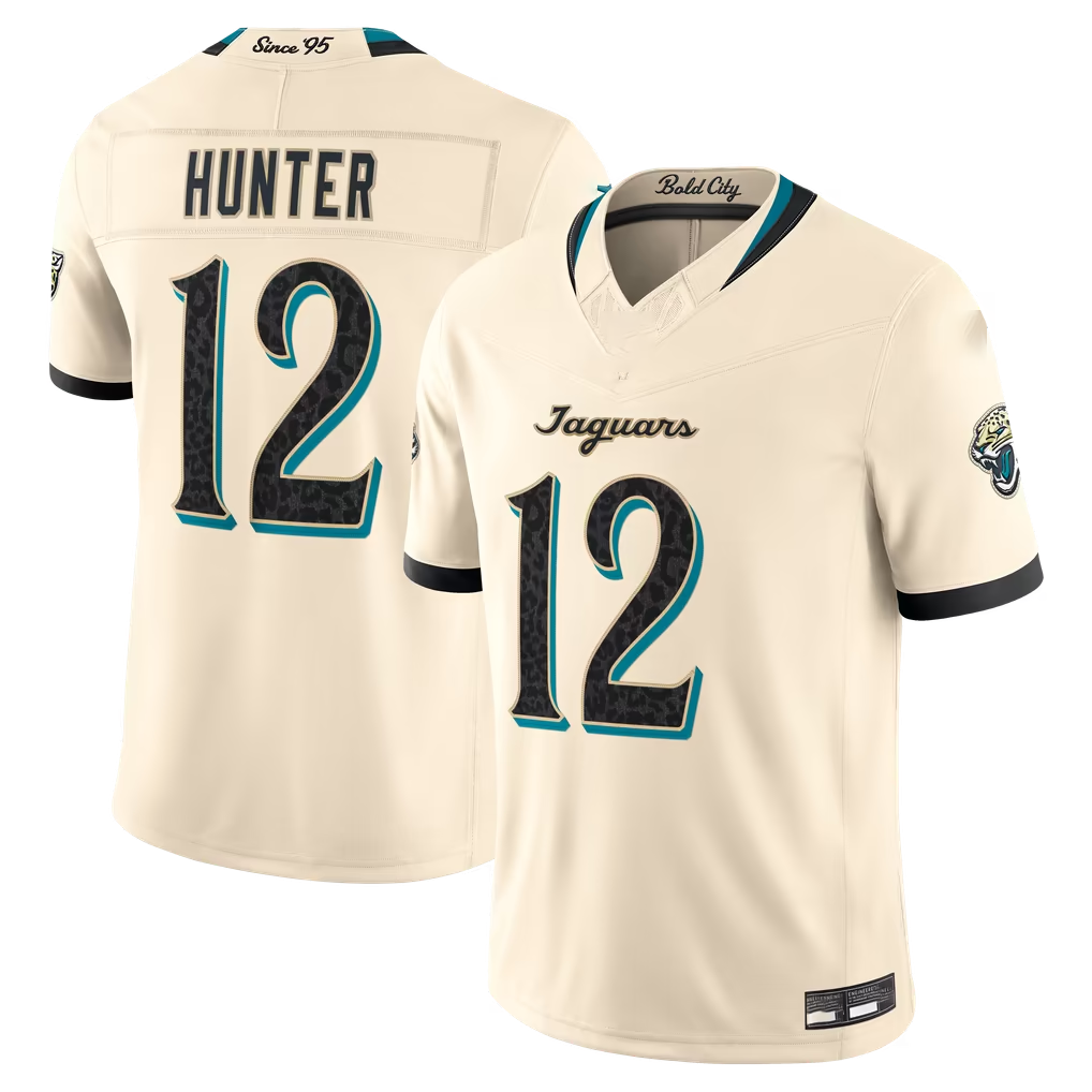 Choea J.Jaguars #12 Travis Hunter Natural 2026 Rivalries Collection Limited Stitched Jerseys