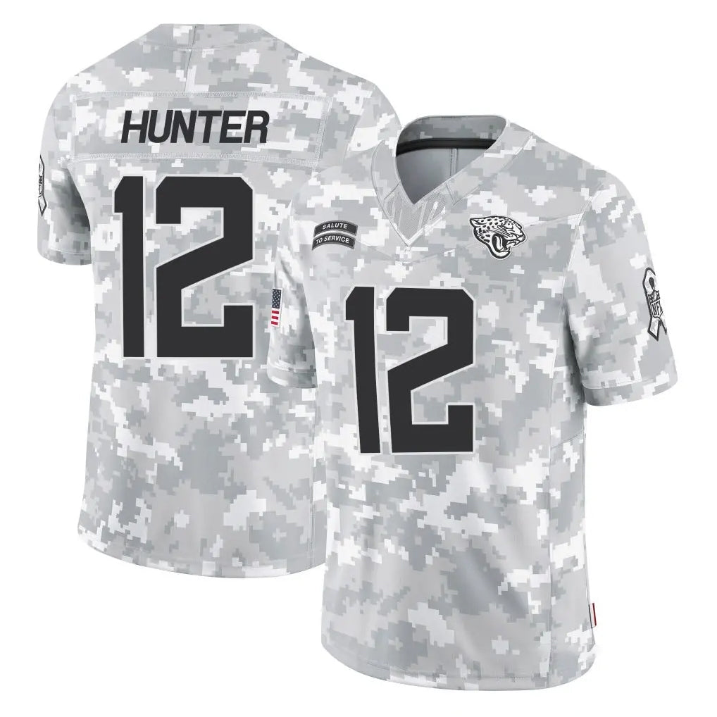 Choea J.Jaguars #12 Travis Hunter Player Arctic Camo Salute To Service Limited Game Stitched Jerseys