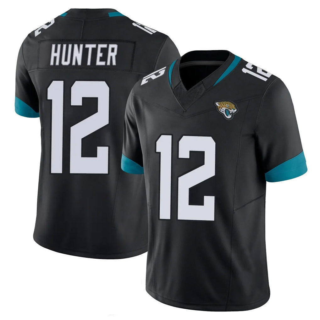 Choea J.Jaguars #12 Travis Hunter Player Black Vapor F.U.S.E. Limited Home Game Stitched Jerseys
