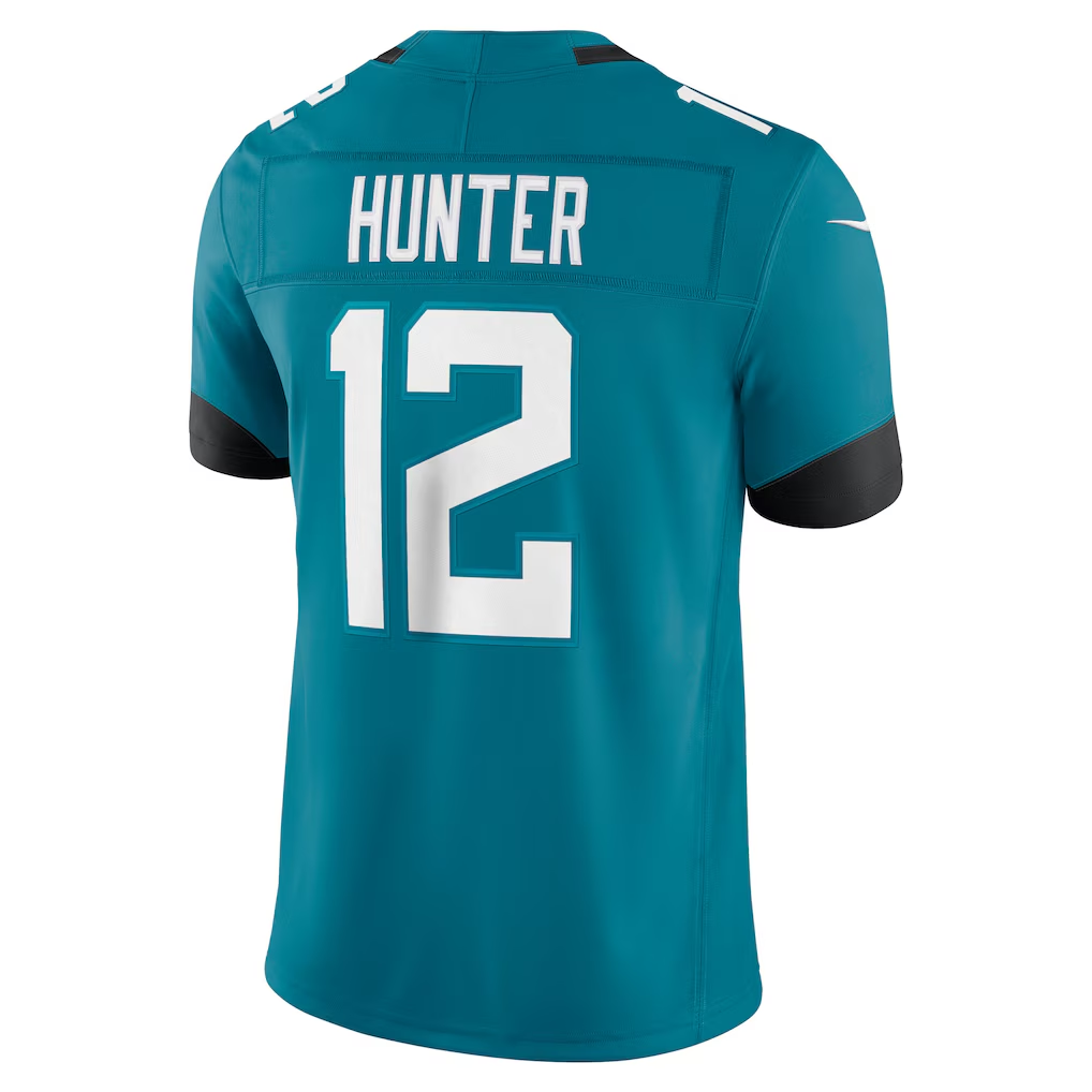 Choea J.Jaguars #12 Travis Hunter Teal Team Vapor F.U.S.E. Stitched Limited Jerseys