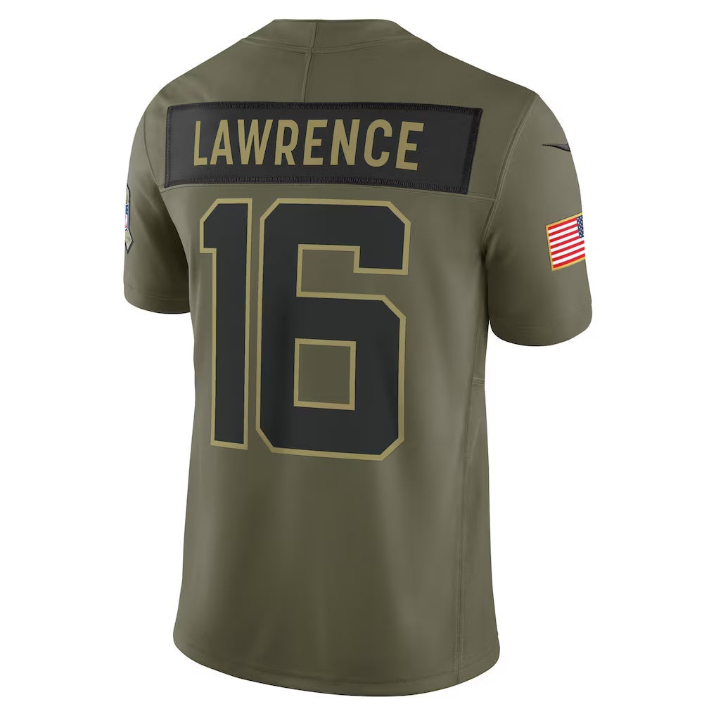 Choea J.Jaguars #16 Trevor Lawrence Olive 2025 Salute to Service Limited Stitched Jerseys
