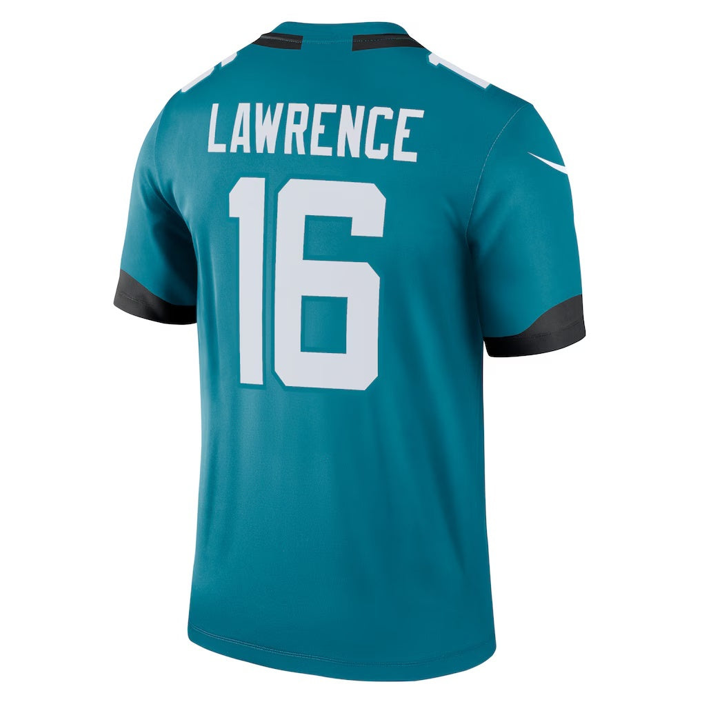 Choea J.Jaguars #16 Trevor Lawrence Teal Legend Player Performance Top Stitched Jerseys