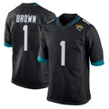 Choea J.Jaguars #1 Montaric Brown Player Black Home Game Stitched Jerseys