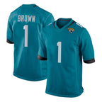Choea J.Jaguars #1 Montaric Brown Player Teal Home Game Stitched Jerseys