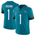 Choea J.Jaguars #1 Montaric Brown Player Teal Vapor Untouchable Limited Home Game Stitched Jerseys