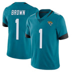 Choea J.Jaguars #1 Montaric Brown Player Teal Vapor Untouchable Limited Home Game Stitched Jerseys