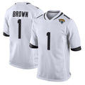 Choea J.Jaguars #1 Montaric Brown Player White Home Game Stitched Jerseys