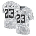 Choea J.Jaguars #23 Foyesade Oluokun Player Arctic Camo Salute To Service Limited Game Stitched Jerseys