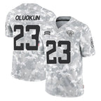 Choea J.Jaguars #23 Foyesade Oluokun Player Arctic Camo Salute To Service Limited Game Stitched Jerseys