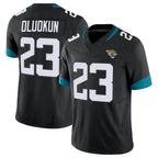 Choea J.Jaguars #23 Foyesade Oluokun Player Black Vapor F.U.S.E. Limited Home Game Stitched Jerseys