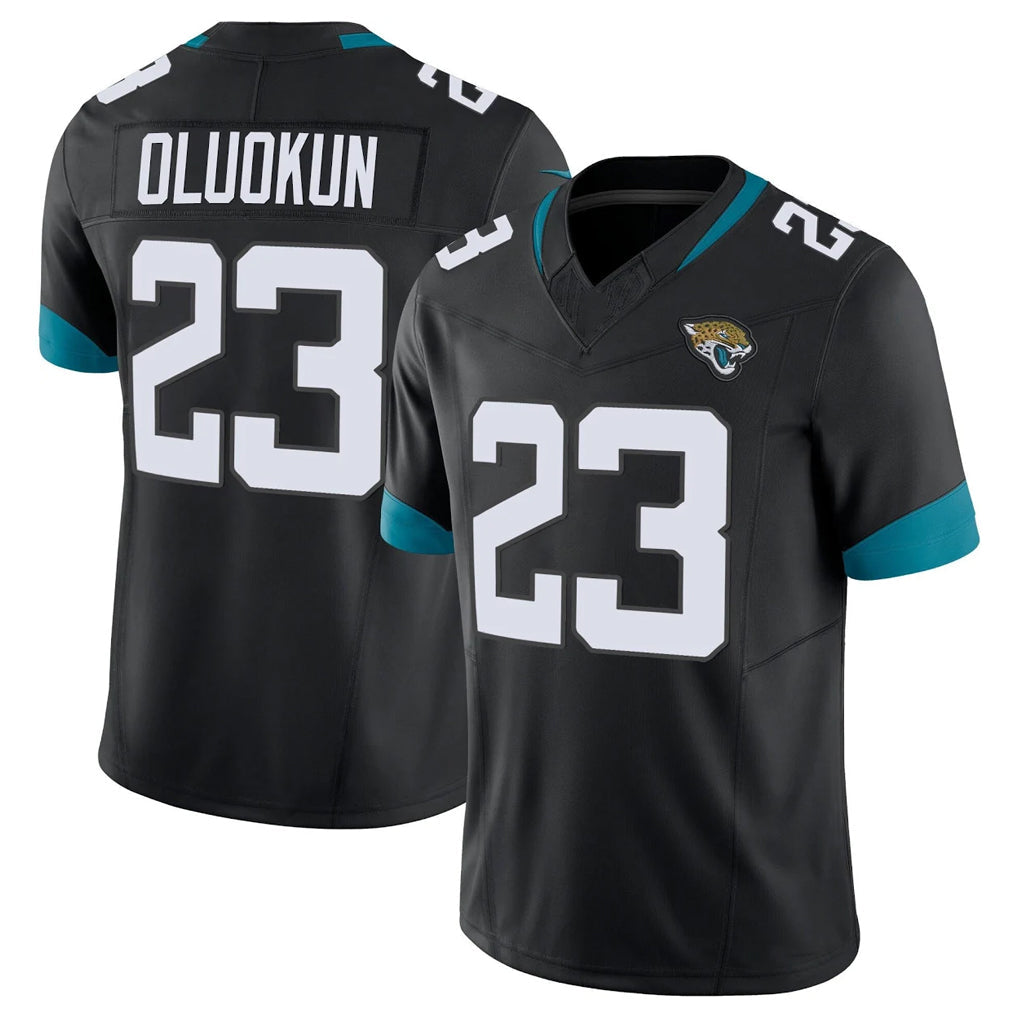 Choea J.Jaguars #23 Foyesade Oluokun Player Black Vapor F.U.S.E. Limited Home Game Stitched Jerseys