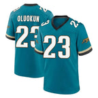 Choea J.Jaguars #23 Foyesade Oluokun Player Teal Prowler Throwback Limited Home Game Stitched Jerseys