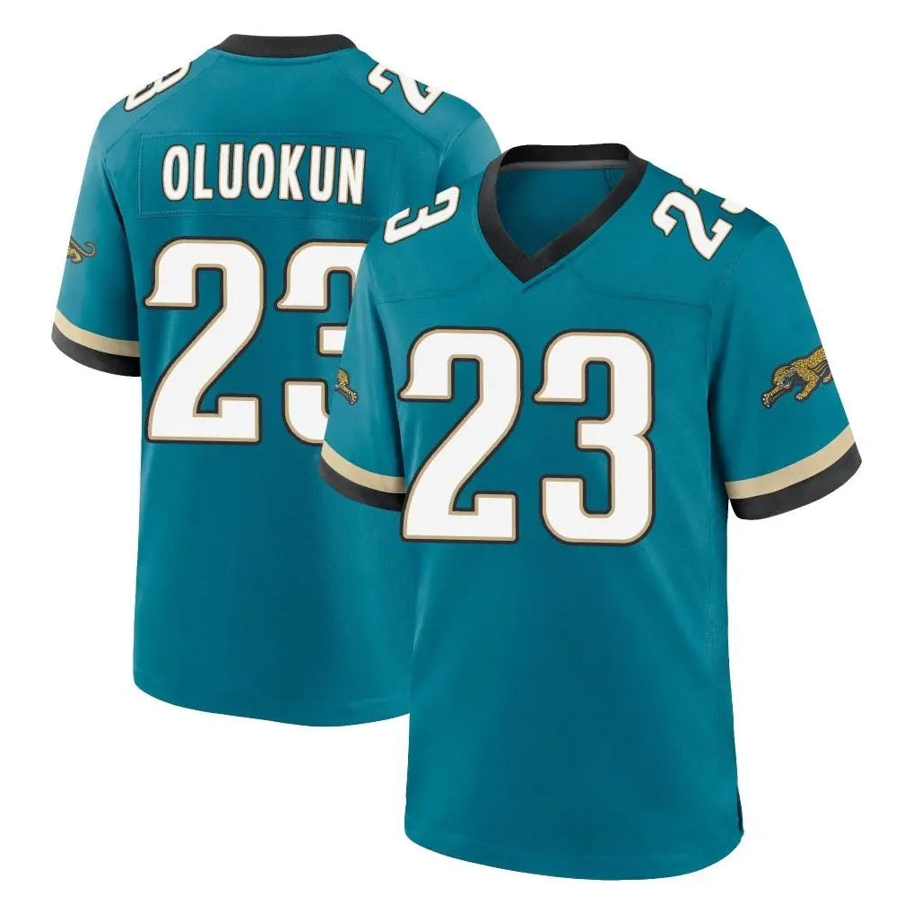 Choea J.Jaguars #23 Foyesade Oluokun Player Teal Prowler Throwback Limited Home Game Stitched Jerseys