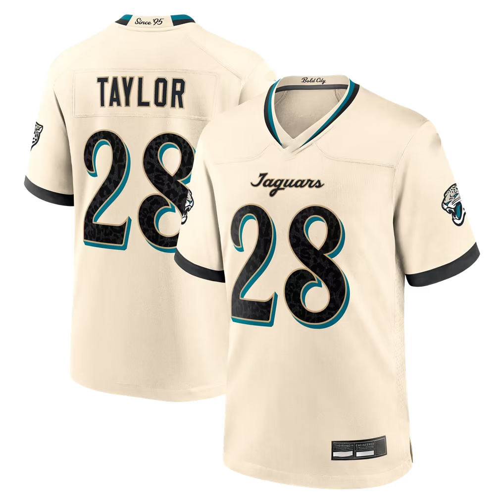 Choea J.Jaguars #28 Fred Taylor Natural  2026 Rivalries Collection Game Stitched Jerseys